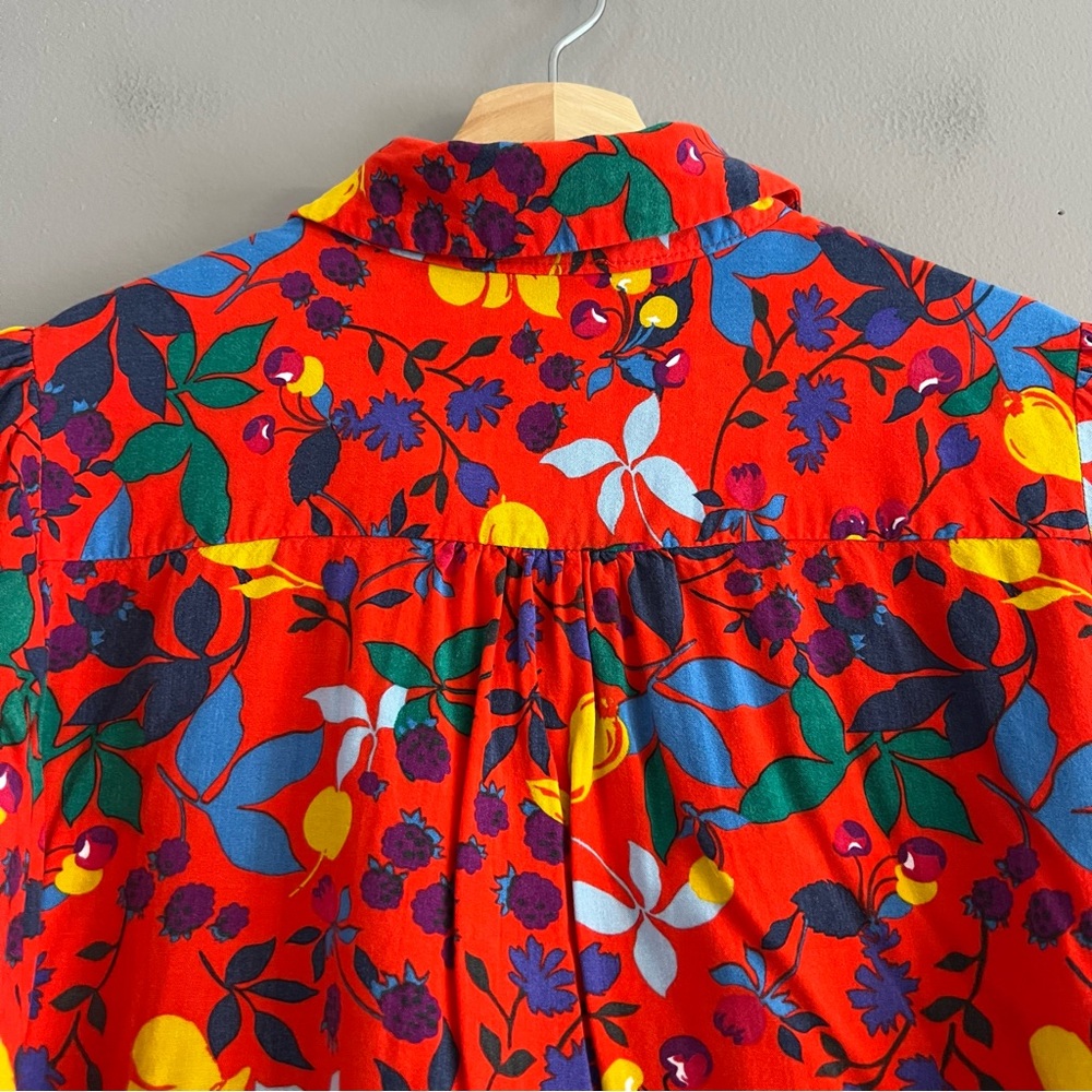 Maeve Red Floral Button-Down Shirt - Picture 8 of 16
